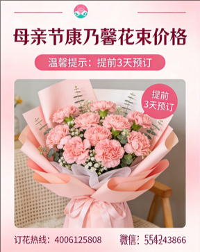 郑州金水区花店母亲节康乃馨花束